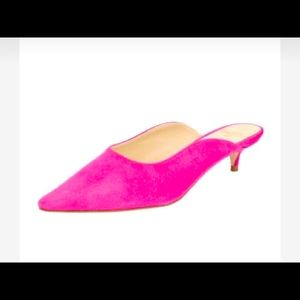 Berta Hot Pink Real Suede kitten heels by Butter Italy